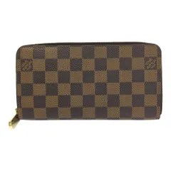 LOUIS VUITTON ルイヴィトン ダミエ・ジッピーウォレット・ラウンドファスナー 長財布/エベヌ財布/N41661/ブラウン【A】【メンズ・レディース】★■550930【中古】