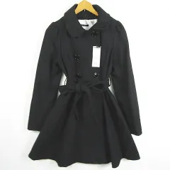 イング INGNI 襟取り外し ドーリー コート 2WAY ロング丈 ベルト付き 毛 M ブラック kz10339