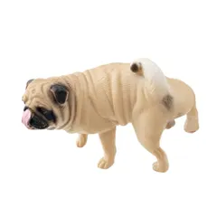 SALUDABLE 犬 置物 フィギュア おもしろグッズ インテリア 面白いプレゼント 雑貨 可愛い (パグ・おしっこ)