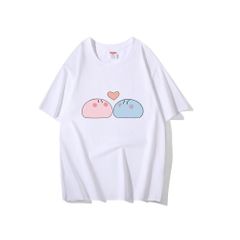 CLANNAD 「だんご大家族」アニメ柄 丸首 T シャツ 夏用 カップル  T シャツ