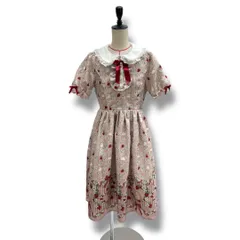 axes femme kawaii アクシーズファムカワイイ アクシーズファム  ベリーフィールズワンピース 半袖 花柄 フラワー レース パールボタン うさぎ イチゴ ロリータ ロリィタ レディース 夏 recollect有明ガーデン店 NO.125