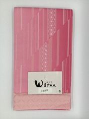 【新品】浴衣帯 半幅帯 両面 麻の葉・ひし形/七宝 ピンク/薄ピンク 袷(あわせ) 118-0015