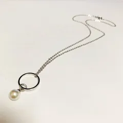 送料無料　ネックレス　ホワイト　パール 真珠　シルバー925　高品質　シンプル