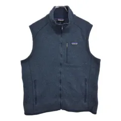 patagonia パタゴニア ベターセーター フリースベスト アウトドア ネイビー(メンズ L)中古 古着 U4100