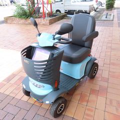 直接お引き取り 群馬県内限定自社配送 atex マイピア ハンドル形 電動車いす シニアカー シルバーカー ライトブルー 動作品
