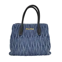 miumiu マテラッセデニムバック 中古・古着通販】MIU MIU (ミュウミュウ) マテラッセ デニム