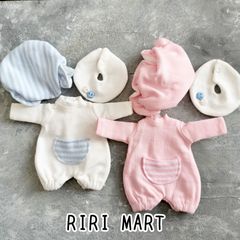 オビツ11　ロンパース+帽子+スタイ　ねんどろいどどーる　赤ちゃん　ベビー
