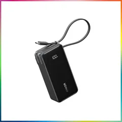 Anker Power Bank (10000mAh Fusion Built-In USB-C ケーブル) (10000mAh 30W出力モバイルバッテリー搭載 30W出力USB充電器) / LEDディスプレイ搭載/USB-Cケーブル一体型/コンセント一