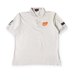 PEARLY GATES パーリーゲイツ デザイン 半袖 ポロシャツ 6/ホワイト×オレンジ メンズ ゴルフ