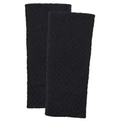 レッグウォーマー 足首 手首 二重編み ショート丈 コンパクト あったか 保温 冷えとり 温活 冷房 オールシーズン 就寝中 男女兼用 春 夏 秋 冬 黒 黄色 lg-004