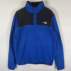古着 ザ・ノースフェイス THE NORTH FACE フリーストレーナー ハーフボタン ワンポイントロゴ ツートン プルオーバー  M  ブルー メンズ