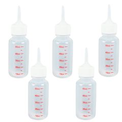 哺乳瓶 ペット 50ml 3mm極細乳首 ペット哺乳瓶 5個セット 注入器 給水 犬猫兼用　犬 猫 動物