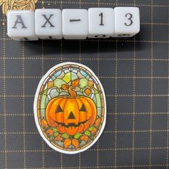 방수 스티커 잭 오랜턴 스테인드 글라스 스타일 일러스트 AX-13