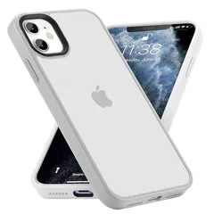 COSOIK iPhone 11 用 ケース 半透明 衝撃吸収 米軍MIL規格取得 マット感 黄ばみなし レンズ全面保護 耐衝撃ストラップホール付き 6.1インチ アイフォン 11用カバーラネ グレー 0
