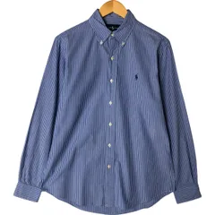古着 ラルフローレン Ralph Lauren CUSTOM FIT マルチストライプ 長袖 ボタンダウンストライプシャツ メンズM相当/eaa551968