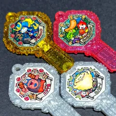 妖怪ウォッチ★妖怪アーク　4本セット　鍵　超激レア　ブシニャン　シークレット　グレるりん&ジバニャン　ホノボーノ　ニクヤ鬼