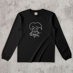 グラフィックロングTシャツ　The Clown Mono / White -Long-