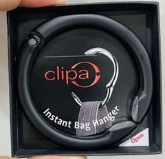 新品 clipa クリッパ バッグハンガー 真っ黒 最新モデル clipa2 デスク 机 収納 携帯用 カバン掛け テーブル 便利グッズ バッグフック 鞄 かばん フック マットブラック