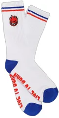 Spitfire Big Head Embroidered Crew Socks White/Red 靴下 ソックス 送料無料のサムネイル
