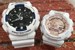 恋人たちのGショック ペアウォッチ G-SHOCK BABY-G ペア腕時計 カシオ 2本セット  アナデジ GA-100B-7AJF BA-110X-7A1JF お揃い プレゼント   ラッピング無料 新品 メッセージカード手書きします 