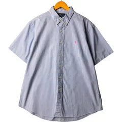 古着 ラルフローレン Ralph Lauren CUSTOM FIT ギンガムチェック 半袖 ボタンダウン チェックシャツ メンズXL相当/eaa571708