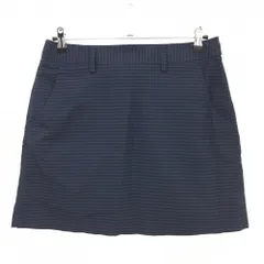 【超美品】アディダス スカート ネイビー ボーダー  レディース OT/XG ゴルフウェア adidas