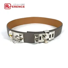 H2331 美品!! エルメス コリエドシアン レザー ワイド ブレスレット