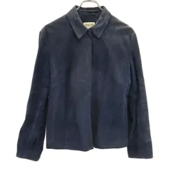 カントリーロード 長袖 スエードレザージャケット L ネイビー系 COUNTRY ROAD レディース 古着 【231226】