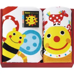 Sassyのあかちゃんえほん タオルセット オレンジ (SE-8291)