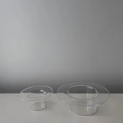 2点𝐒𝐄𝐓 クリアガラスの深皿  グラスボウル  ガラス皿 パーティーから普段使いまで！
