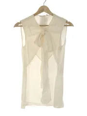 Chloe クロエ 15SS ノースリーブシルクトップス アイボリー 34のサムネイル