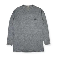THE NORTH FACE ノースフェイス ワンポイントロゴ 長袖Tシャツ カットソー LL/グレー メンズ 日本製