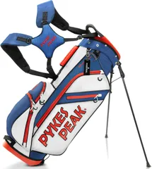 Amazon | PYKES PEAK キャディーバッグ スタンド【軽量 2.4kg/ 5分割口枠/ 9.0 型/ 47インチ対応】ゴルフバッグ  メンズ レディース パイクスピーク 【COOL SERIES】INDIGO GREEN | PYKES PEAK | レディースキャディバッグ