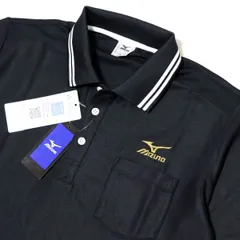 ●送料390円可能商品 ミズノ ゴルフ MIZUNO GOLF 新品 メンズ 吸汗速乾 ドライ 半袖 鹿の子 ポロシャツ 黒[K2JAB18109-L]一 三 弐★QWER