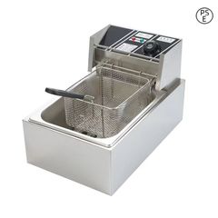 電気フライヤー 卓上フライヤー 50℃-200℃温度調節 揚げ物器 家庭用フライヤー 業務用深い油フライヤー 取り外し可能なフライバスケッ 6L