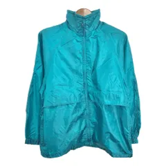 90年代 Eddie Bauer エディーバウアー フルジップ ナイロンジャケット アウトドア グリーン (メンズ M) 中古 古着 S2907