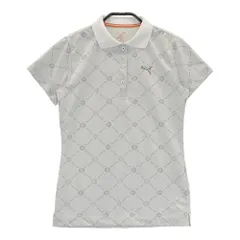 サイズ：M PUMA GOLF プーマゴルフ  半袖ポロシャツ 総柄 グレー系 [240101244429]# ゴルフウェア レディース ストスト