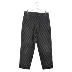 COMME des GARCONS SHIRT (コムデギャルソンシャツ) チェックプリント テーパードパンツ ブラック S20151のサムネイル
