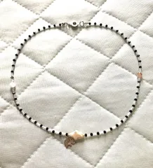 【澄んだ夜空をイメージ】モノクロチョーカーネックレス