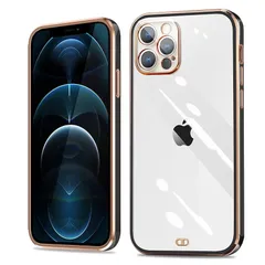iPhone 12 pro ケース クリア アイフォン12pro ケース 透明 耐衝撃 TPU 薄型 軽量 落下防止 一体型 人気 カバー 全面保護カバー アイフォンケース 型(ブラック) 0