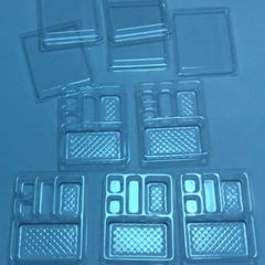 ミニチュア　NO-33　透明　お弁当容器　蓋付き　5枚入れ