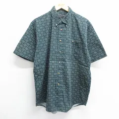 XL/古着 半袖 シャツ メンズ 00s コットン ボタンダウン 濃紺他 ネイビー 24may24 中古 トップス