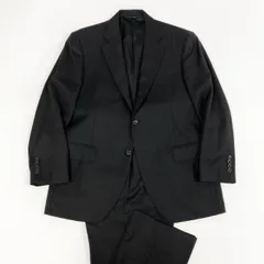 49i11 《美品》 DURBAN ダーバン Loropiana ロロピアーナ生地 スーツ セットアップ 96 L相当 ブラック 3点セット フォーマル ビジネスt18r