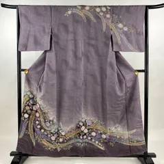 上質な付け下げ訪問着袷着物 辻が花文様
