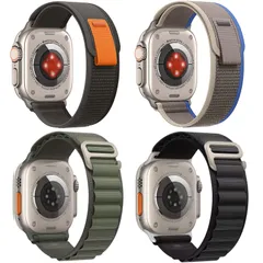 【数量限定】バンド 交換ベルト バンド Series 軽量 Ultra/8/7/SE/6/5/4/3/2/1に対応 ナイロン トレイルループ アップルウォッチ スポーツバンド 42mm 44mm 長さ調整可能 45mm 柔らかい 49mm 通気 Watch 防
