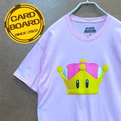 US古着 スーパーマリオSUPER MARIO スーパークラウン 半袖tシャツ ピンクM
