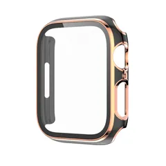 Apple Watch 用 防水ケース 45mm 44mm 41mm 40mm アップルウォッチ ケース 3D直角エッジデザイン 保護 アップルウォッチ Series 9/8/7 あっぷるうぉっち カバー 強化ガラスフィルム 一体型 高透過率 硬度9H 一体型