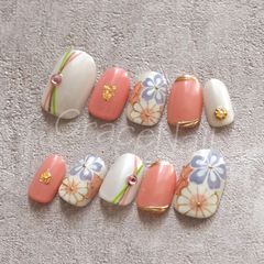 No.952 現品販売！ネイルチップ ショート 成人式卒業式袴着物和