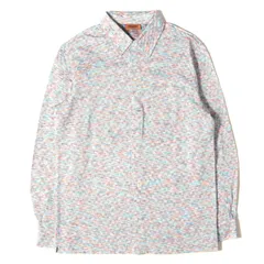 美品 MISSONI ミッソーニ シャツ マルチカラー 総柄 コットンシャツ マルチカラー M トップス カジュアルシャツ 長袖 ブランド定番 着回しのサムネイル