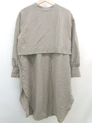 ◇ ⊃ ROPE PICNIC ロぺピクニック カジュアル系 長袖 ワンピースシャツ サイズ38 ブラウン系 レディース E  【1507250013655】